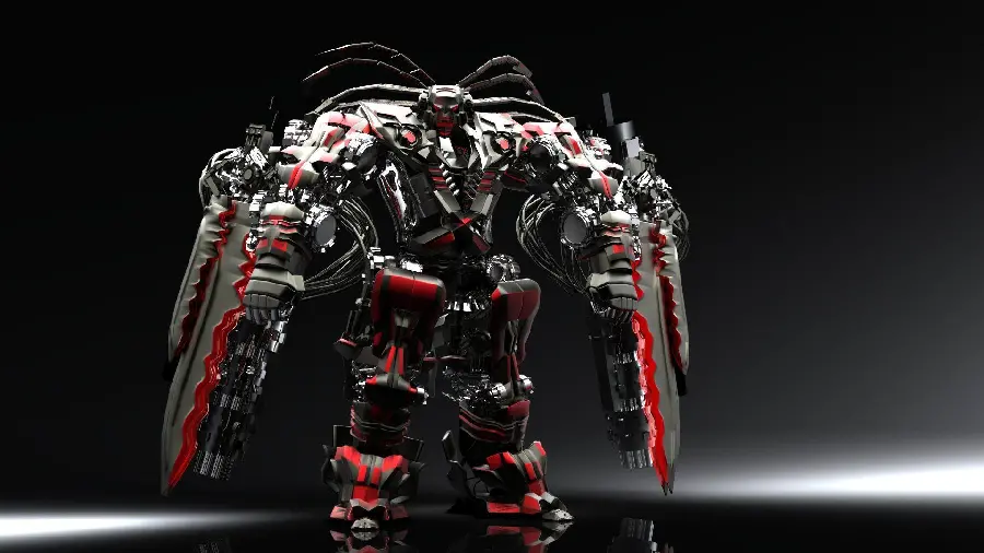 Wallpaper and background photo with cool robot design and modern technologies