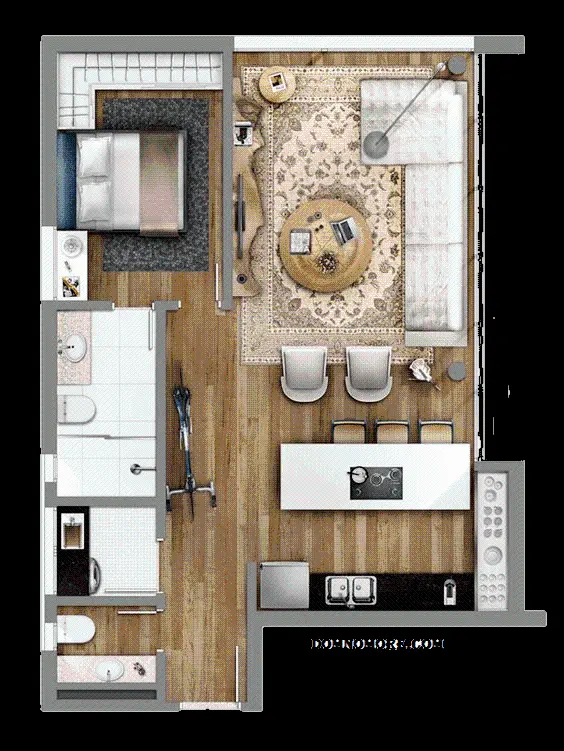 The Most Beautiful Interior Architecture Plan of a House Suitable for Student Project Presentations