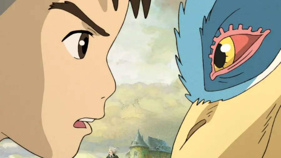 Photo of the promotional poster of the cinematic animation The Boy and the Heron