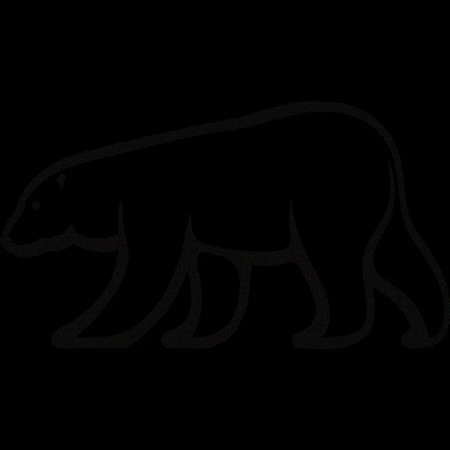 Image of a simple childish bear drawing in PNG format