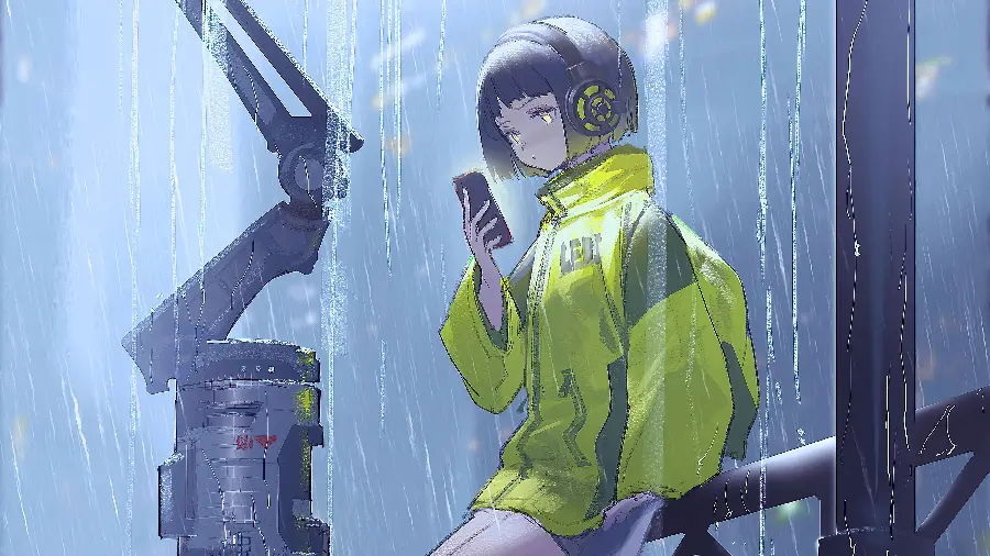 Free download of anime photo of a girl with an umbrella for a profile 