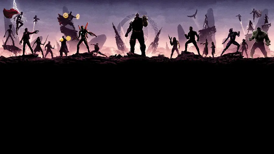 Minimalist wallpaper from the Avengers movie poster