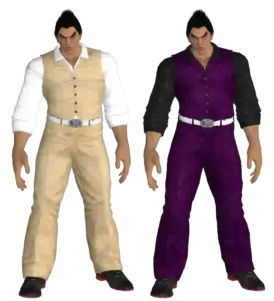 Kazuya Mishima Wallpaper in Two Different Outfits