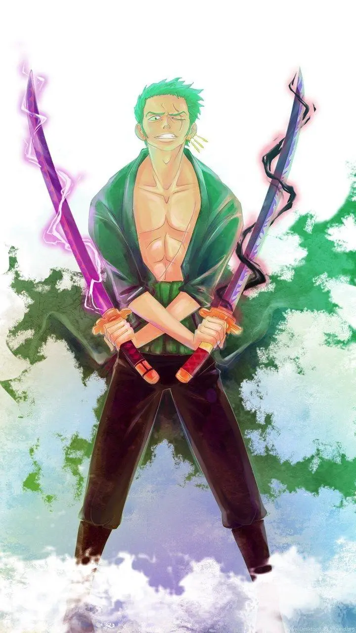 A suitable background photo for your phone with the Roronoa Zoro design