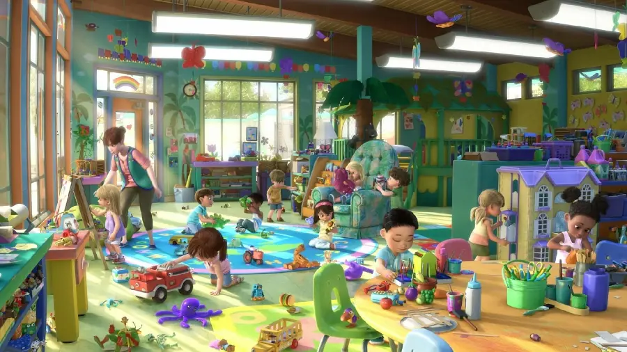 Image from the kindergarten sequence in the famous animation Toys