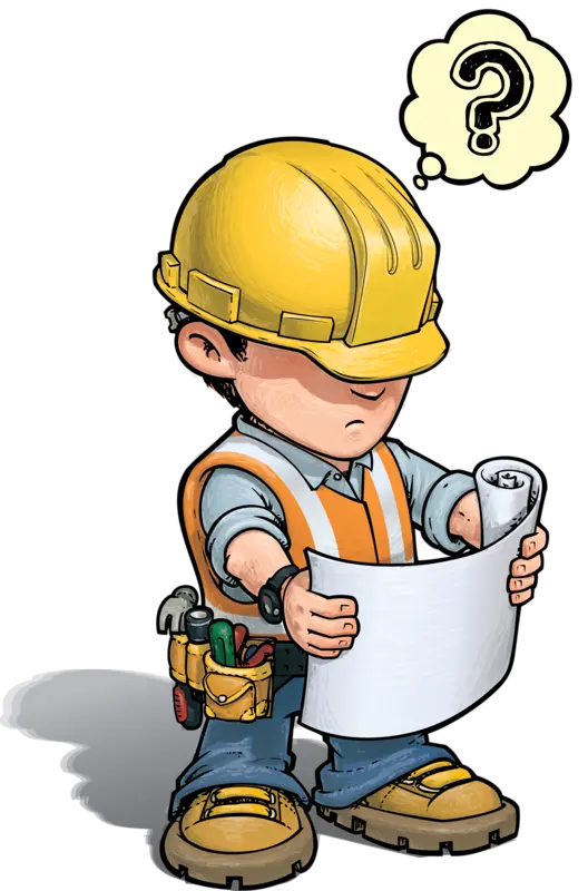 Cartoon carpenter photo in PNG format