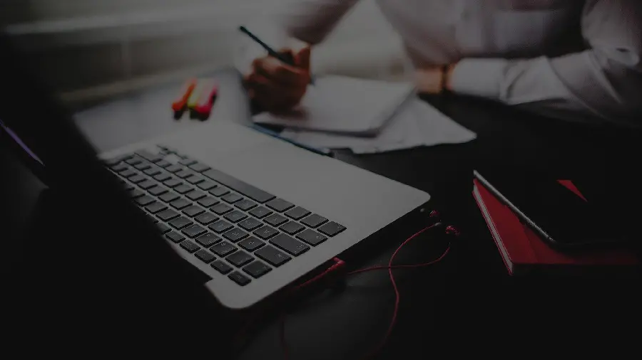 Download Interesting Computer Stock Image Business Laptop in Dark Theme