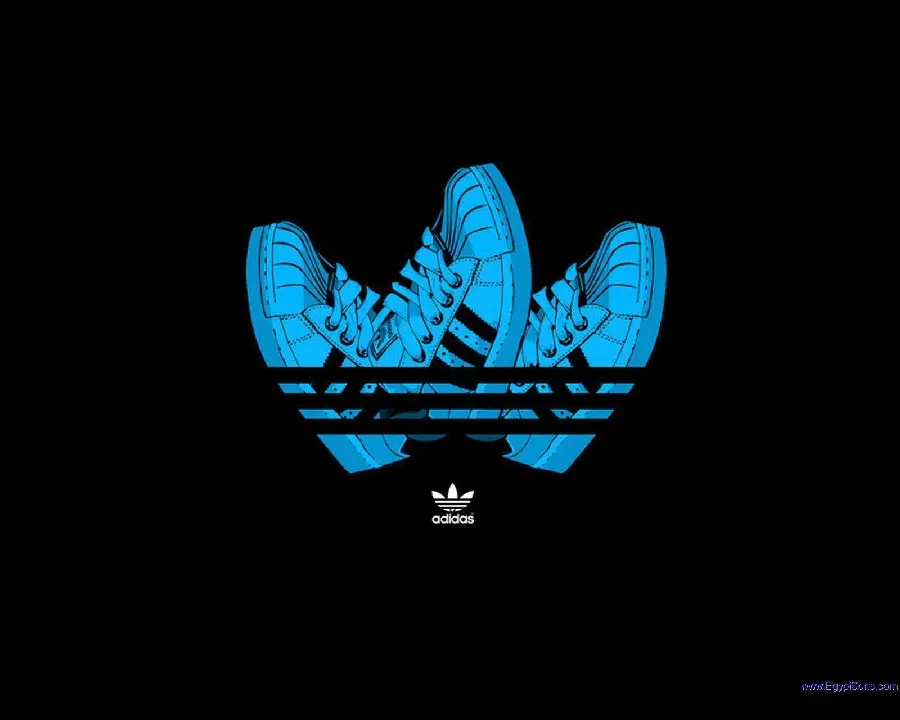 Cool Designed Photo of Adidas Original Logo With shoes