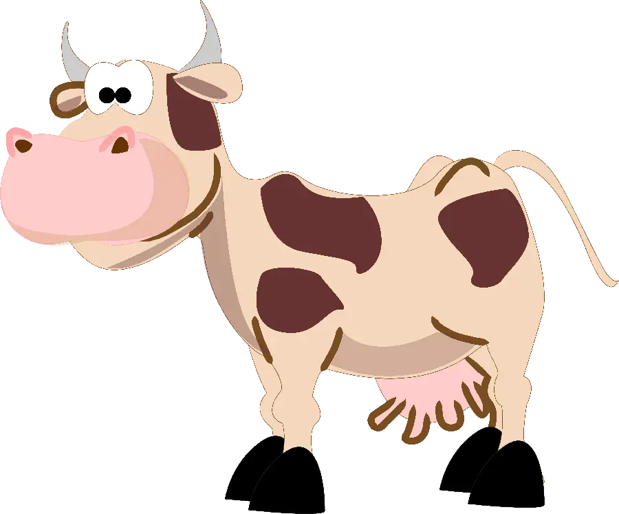 Download Cartoon Cow PNG Photo Teleported and Without Background