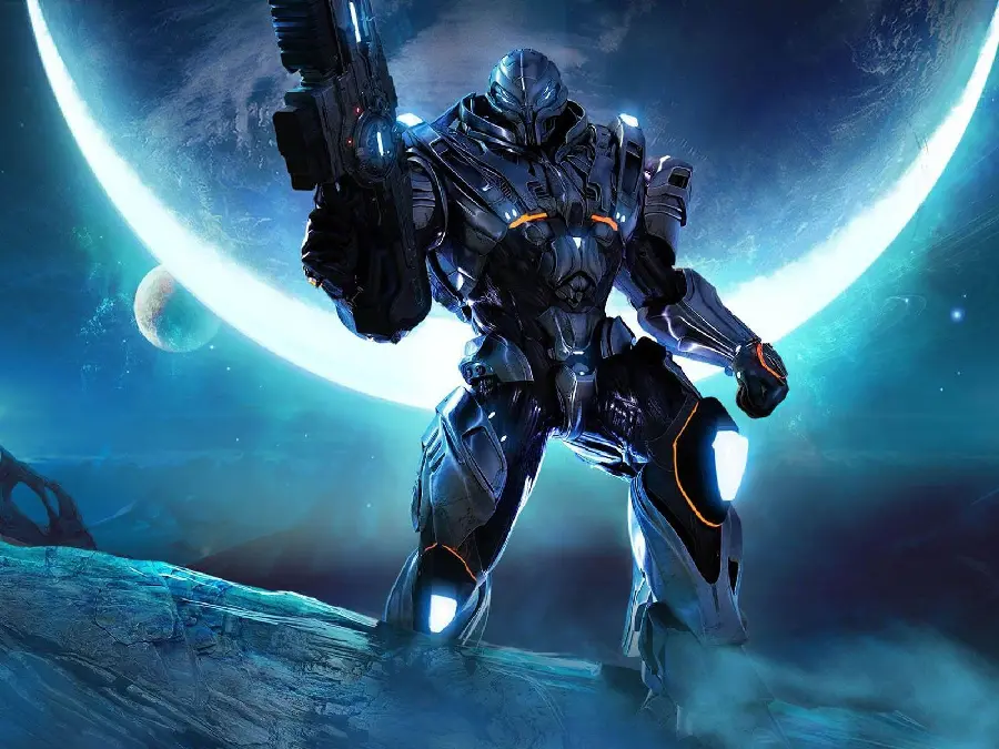 High quality wallpaper with cool robot design for phone background