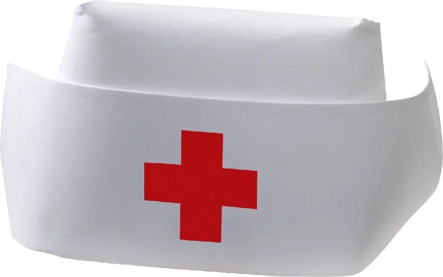 Traditional and old nurse hat photo in PNG format