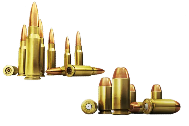 Download photos of various war bullets in PNG format