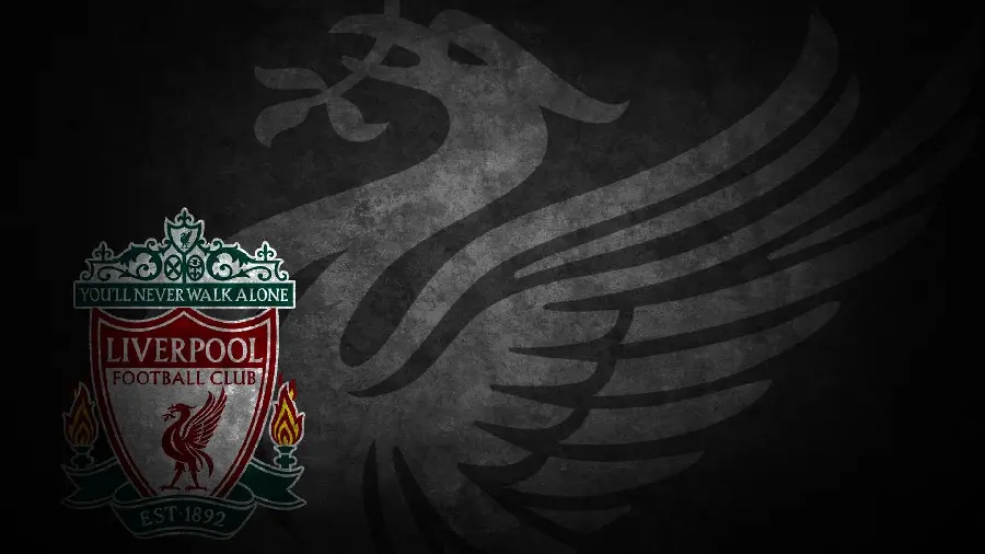 Liverpool logo wallpaper in a dark and luxurious design