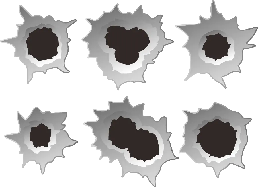 Photo of bullet holes for car stickers