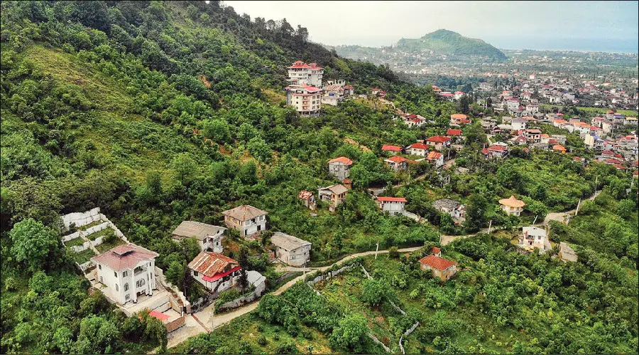 The nature of the north of the country in rainy weather, suitable for landscape photography locations