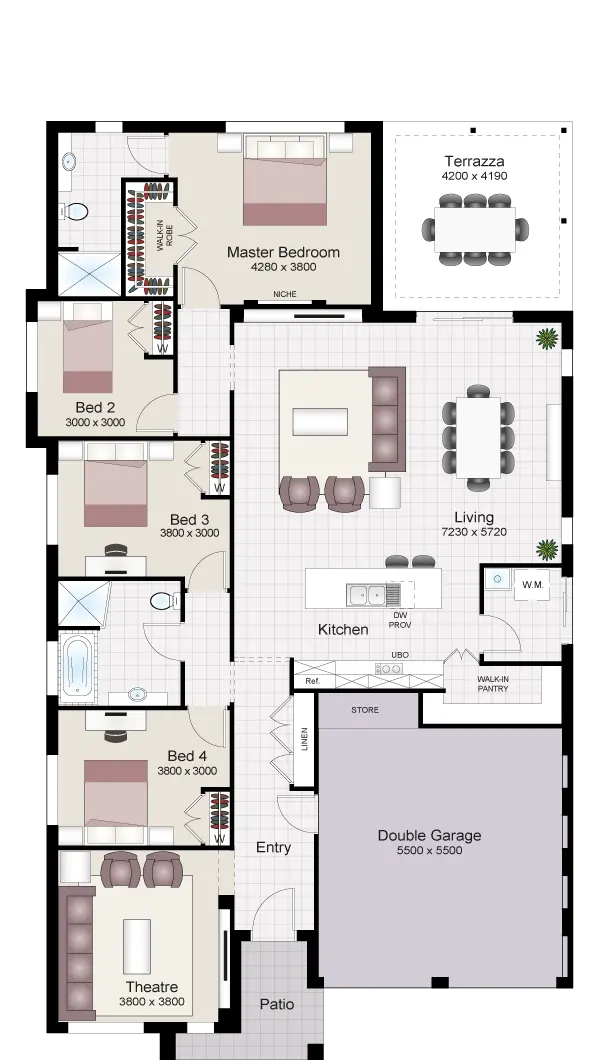 Image of a landscape plan or landscape map of a building in HD quality 