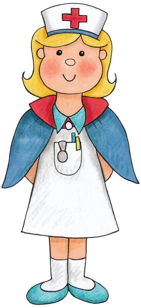 The cutest picture of a happy and hot nurse girl in PNG format