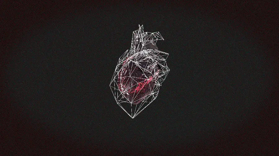 Wallpaper or 4k quality of a heart-shaped robot for special people