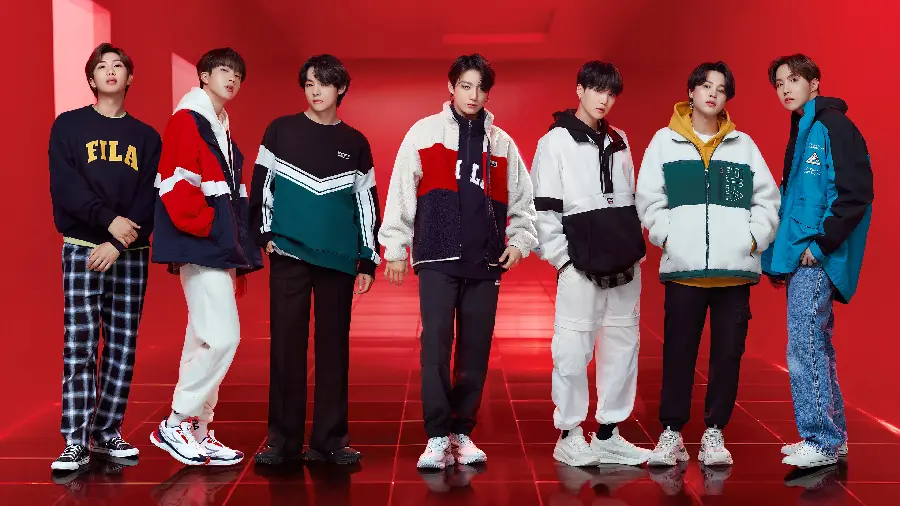 Unique background photo of the boy group BTS for the laptop