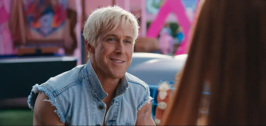 Photo of Ryan Gosling, Canadian actor and producer with makeup 