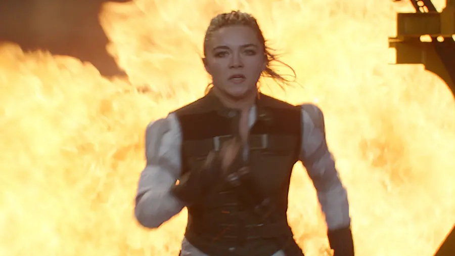 A published image of Florence Pew playing a scene from the movie