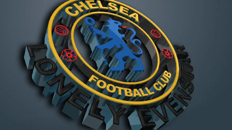 The most attractive wallpaper and profile picture of the Chelsea Football Club with a gray background 