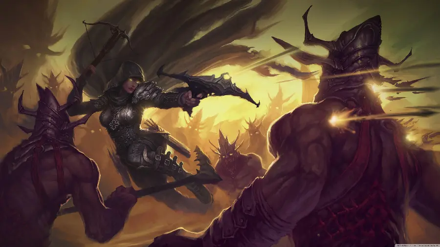 Wallpaper of legendary creatures from the video game Diablo