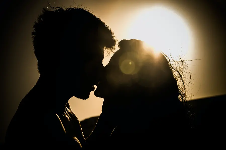 Attractive Photo of Romantic Kiss of Young Couple and Passion 4K