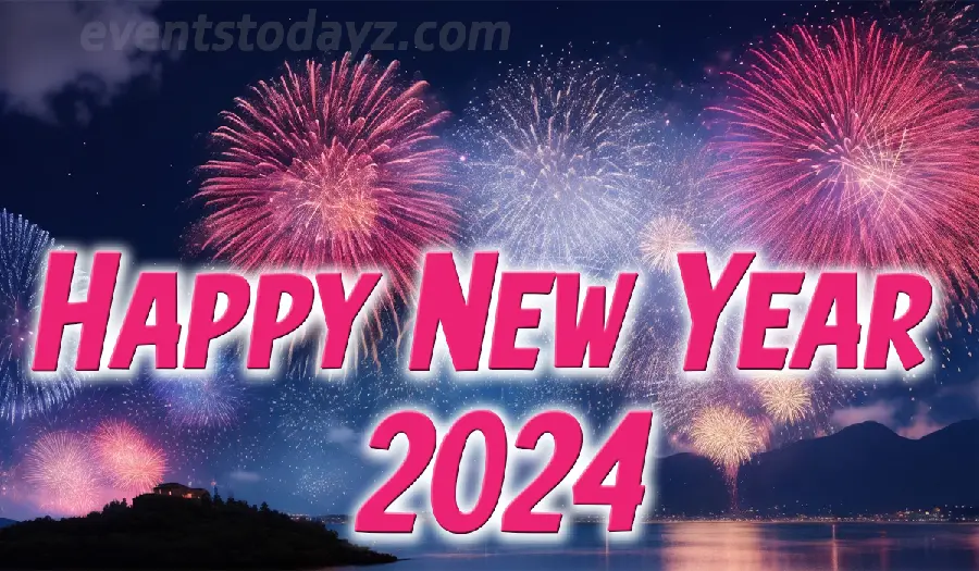 Simple picture for New Year and Christmas 2024 greetings