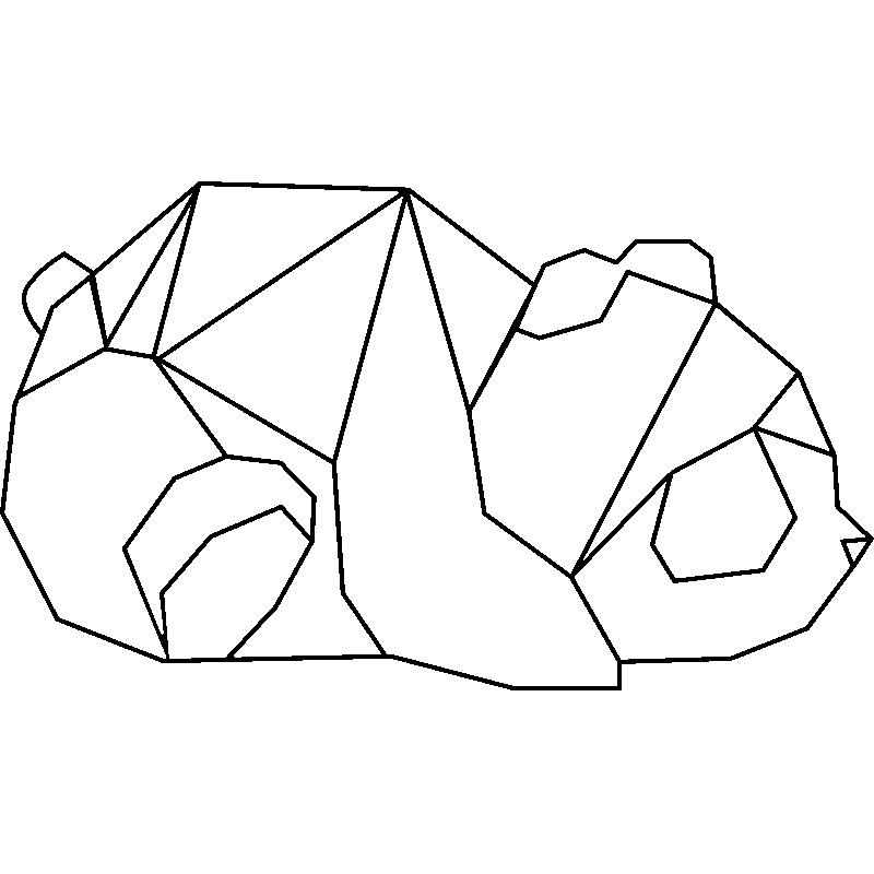 A simple and attractive PNG drawing of a bear for coloring