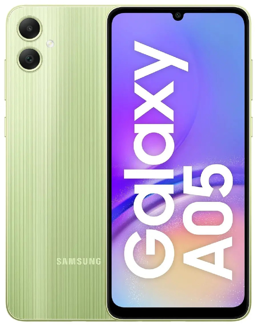 High quality pastel green Samsung Galaxy A05s phone photo 