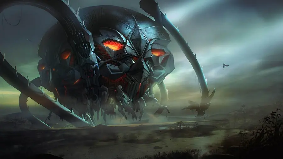 Cool and fierce robot wallpaper with a professional and unique design