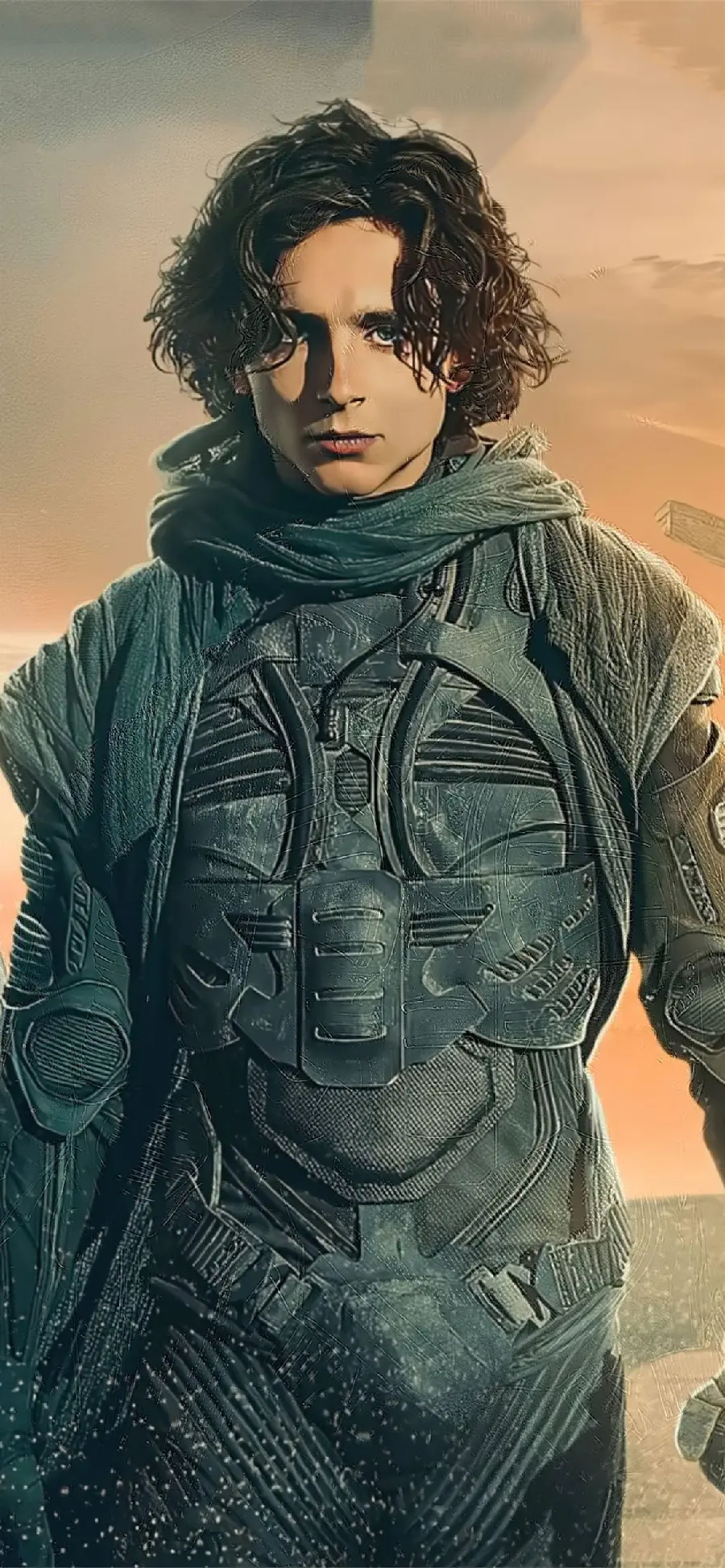 Photo of Timothée Chalamet in the movie Dune 2 for the phone background 