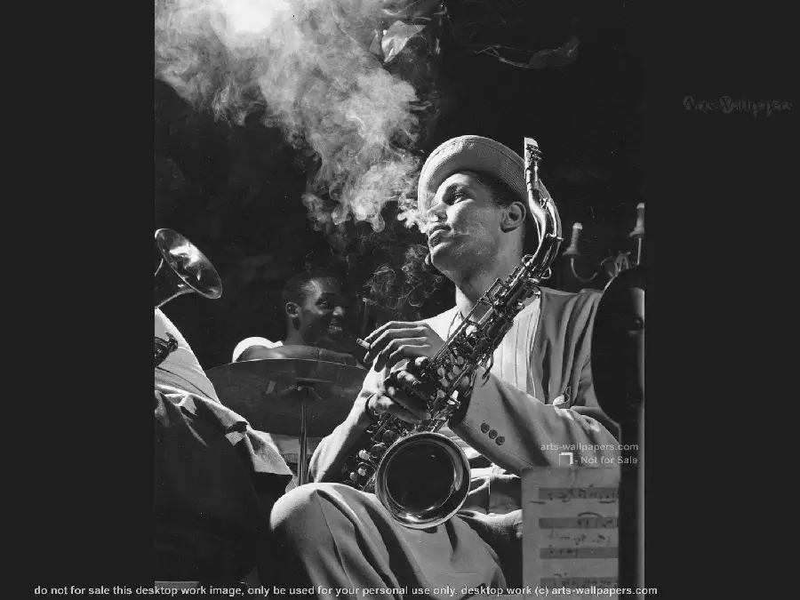 Black and white image of jazz composer Dexter Gordon