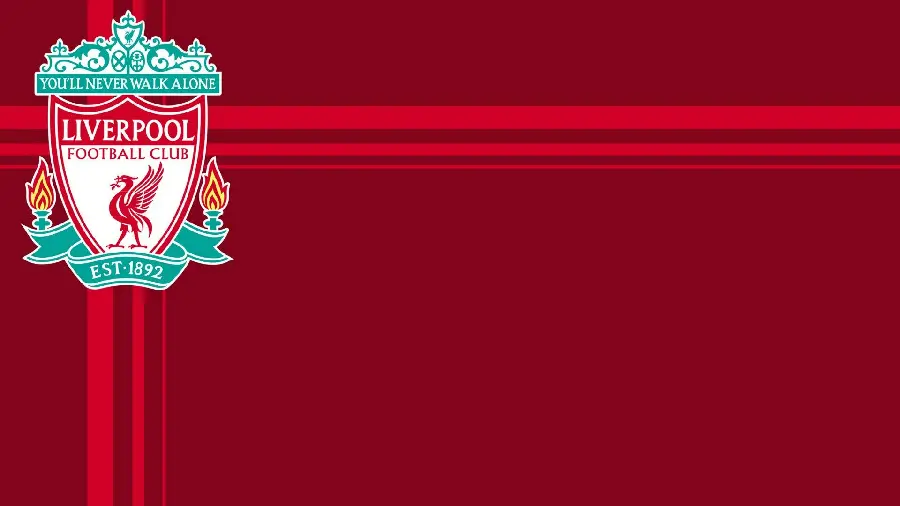 Wallpaper of the logo and emblem of the famous European club Liverpool