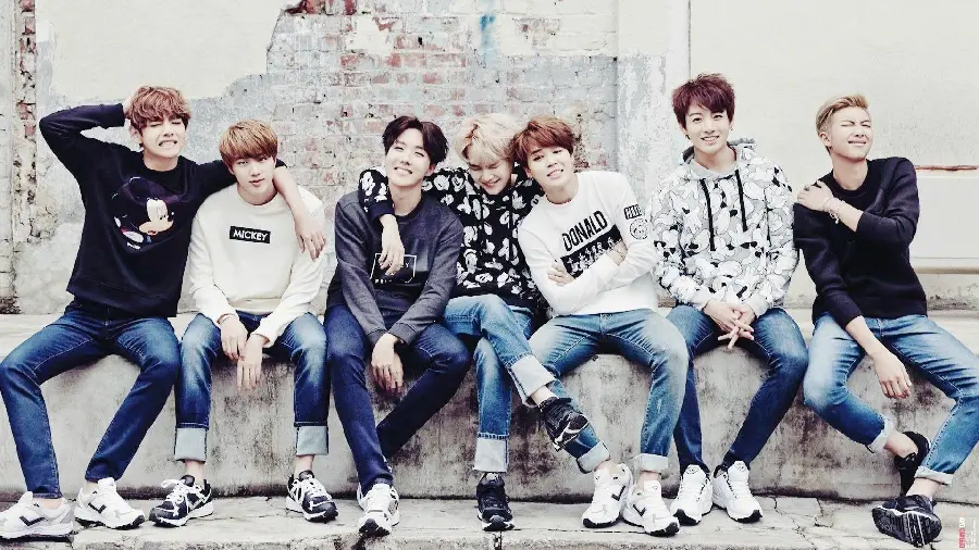 Background photo for computer of BTS boy band