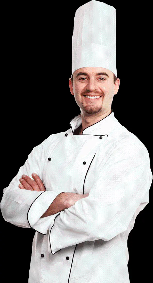 Real Male Chef Photo in Special Uniform and PNG Format