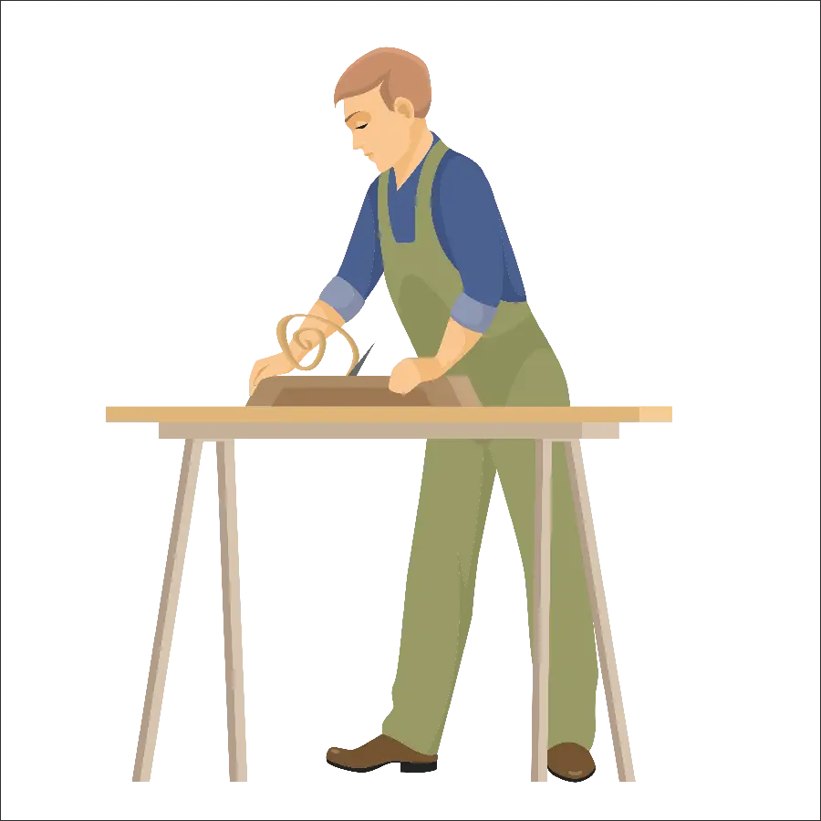 Download cartoon and fantasy carpenter PNG photo