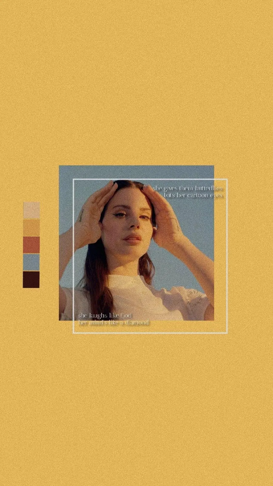 Photoshopped background of Lana Del Rey for the phone