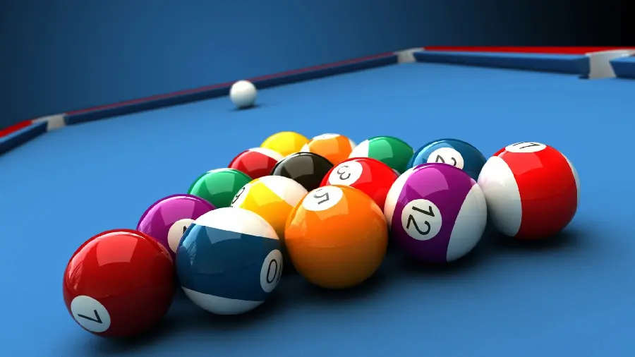 Background photo of billiard balls, a luxurious and expensive game