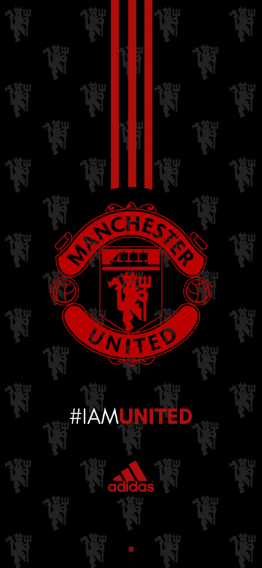 The best Manchester United logo wallpaper and background with a black background