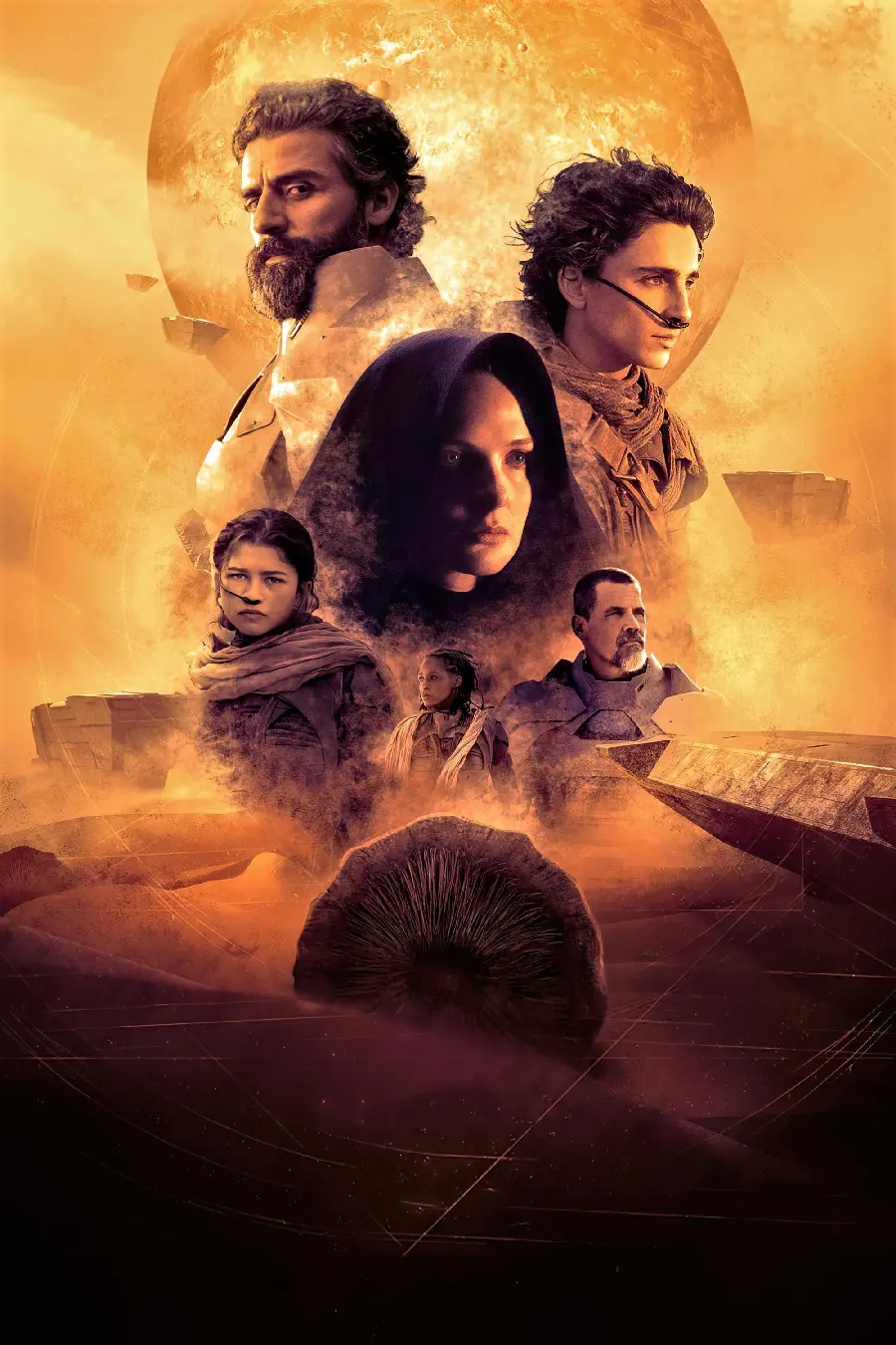 Photos of the leading actors of the Dune 2 movie
