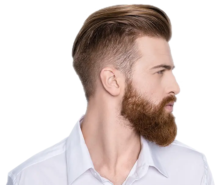 Portrait of a man with a beard and mustache in PNG format