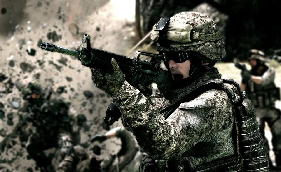 Background photo for laptop with American soldier design