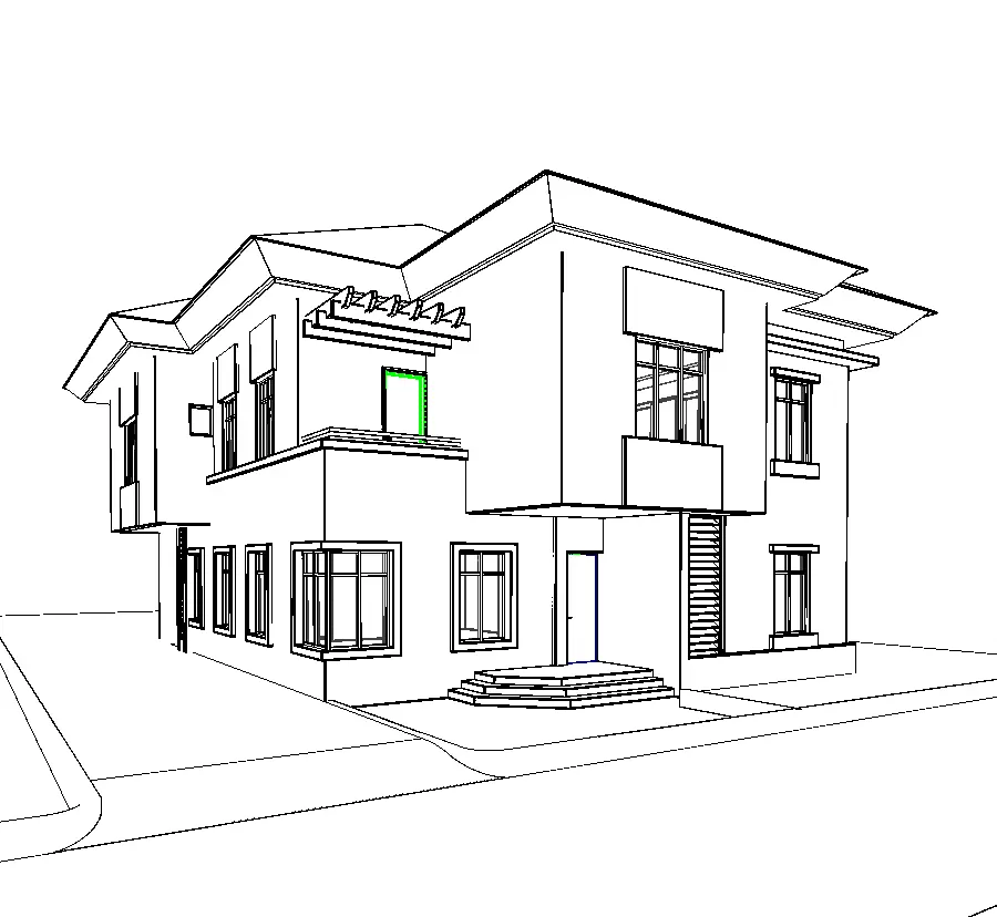 Photo of the Preliminary Exterior Plan of a Two-Storey Residential Building