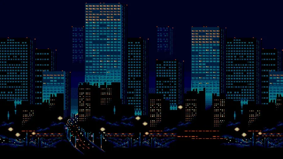 Wallpaper of modern buildings of a city in a minimalist style