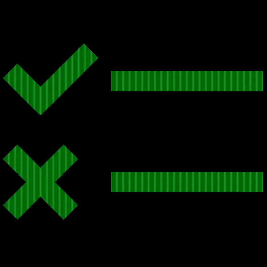 Download PNG image of correct and incorrect signs or ticks and crosses