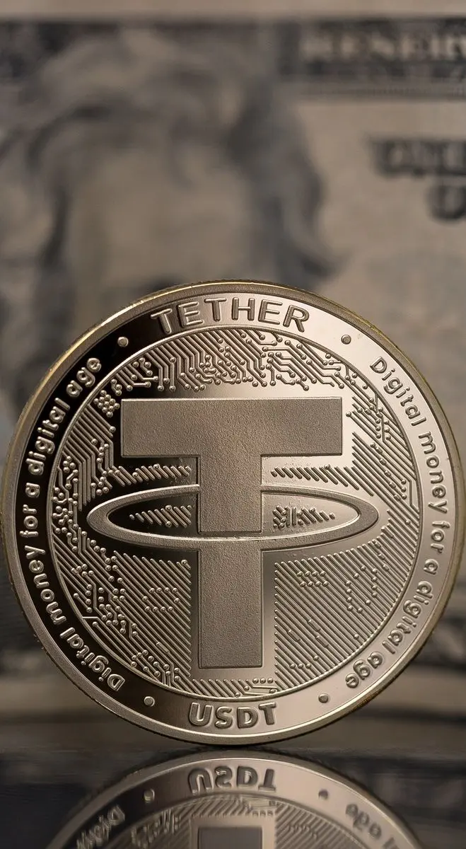 High quality Tether cryptocurrency background and wallpaper for profile
