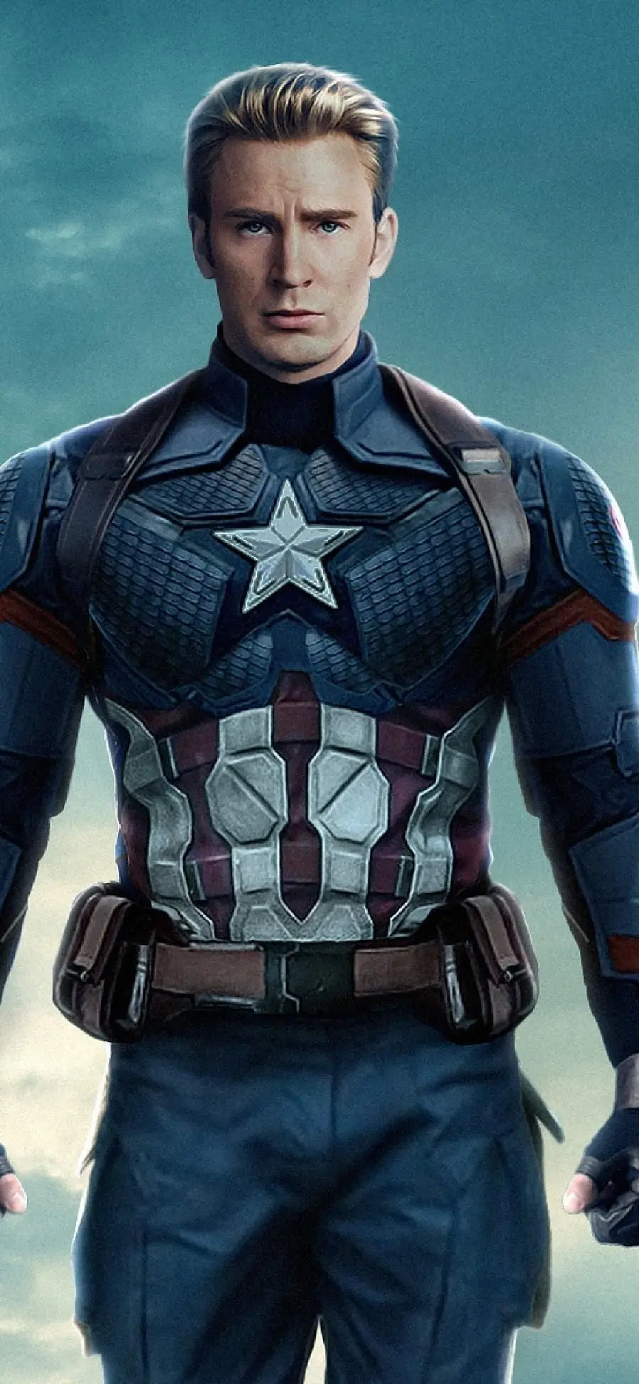 Background of Captain America with the masterpiece of Chris Evans