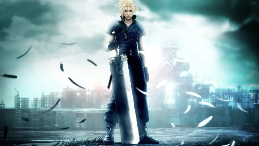 Background for Boys' Desktop with Final Fantasy 7 Design